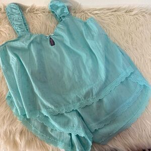 Adore Me Light Blue Christabel Lace Pajama Set L